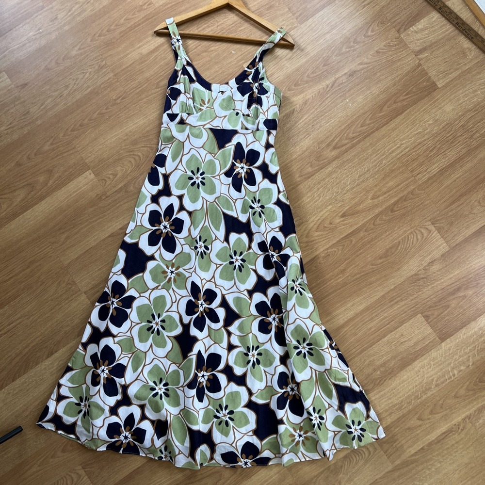Mercer & Madison Y2K Babydoll Dress Sz 8 Midi Sundress Floral Flare Summer Surf - Picture 7 of 12